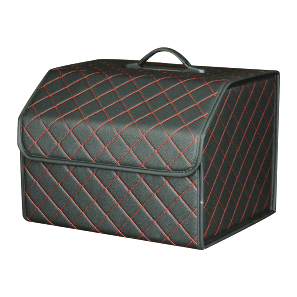 10006 Car Trunk Stuff Organizing Container Foldable Leather Storage Box, Medium Size 10006 Car Trunk Stuff Organizing Container Foldable Leather Storage Box, Medium Size
